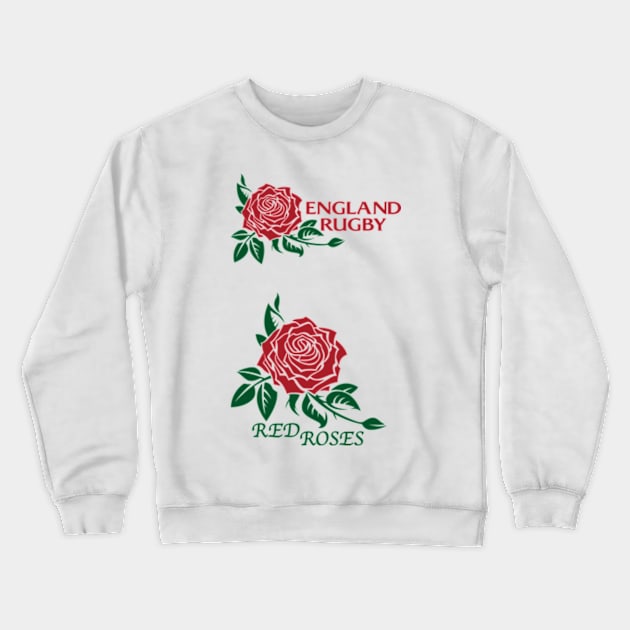 England Women's Rugby Team English Rose Crewneck Sweatshirt by CGD